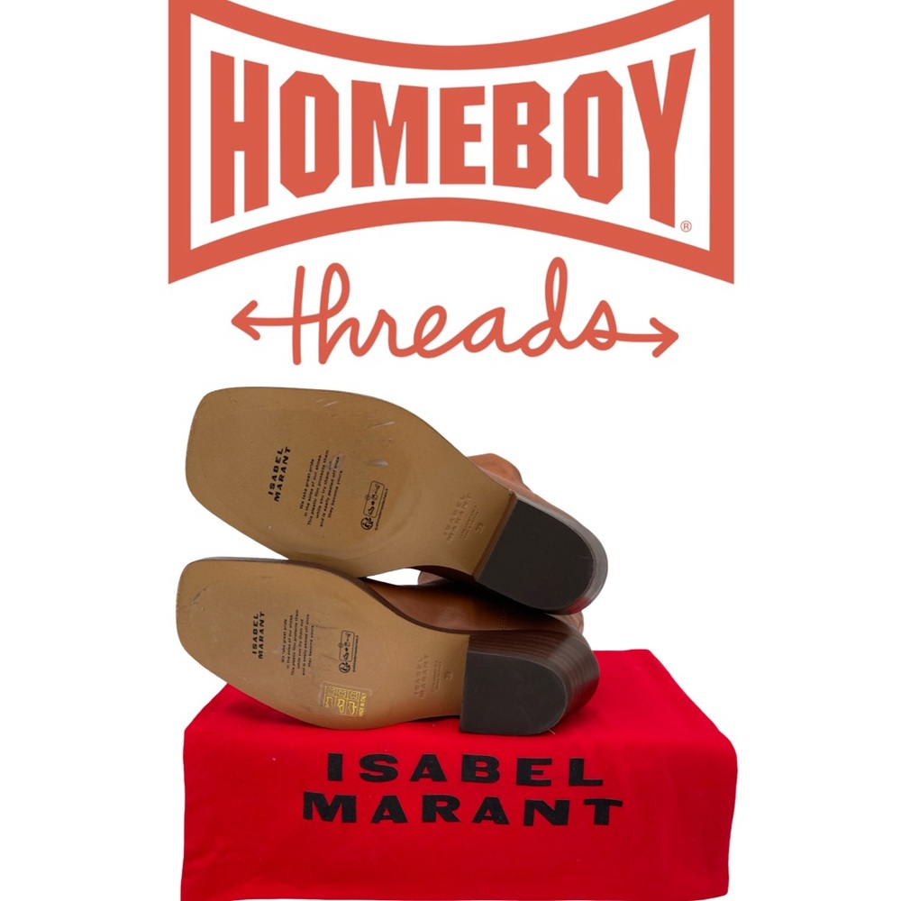 Isabel Marant Tan Leather Mid-Calf Boots - Picture 7 of 7